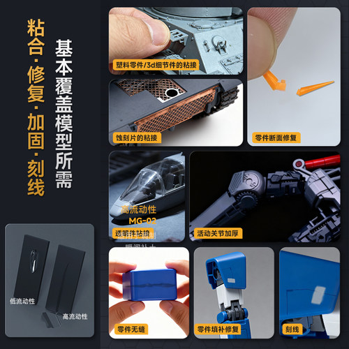 Stedi /司特力 胶水高达模型瞬间手办粘合缓干补土专用啫喱无白痕 - 图0