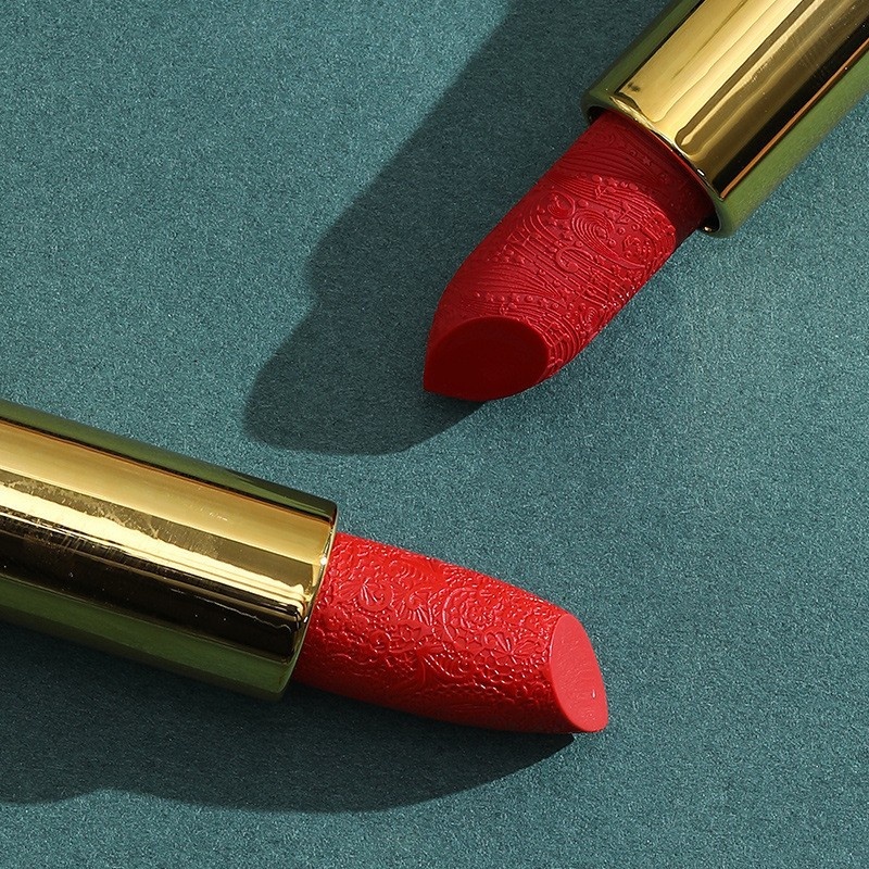 口红套装一鹿有你情人节创意国风滋润易上色雕花初学者唇膏礼盒装 - 图0