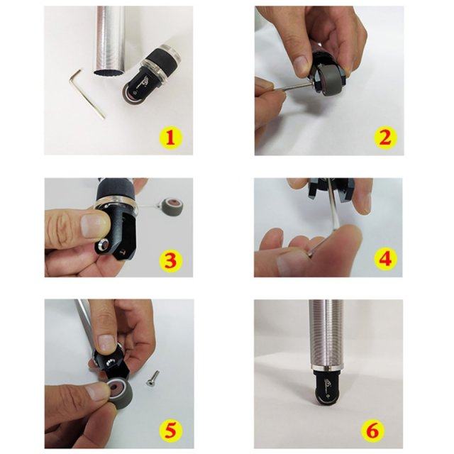 Folding Bike Seatpost Mount Swivel Caster Wheel Embedded Eas - 图1