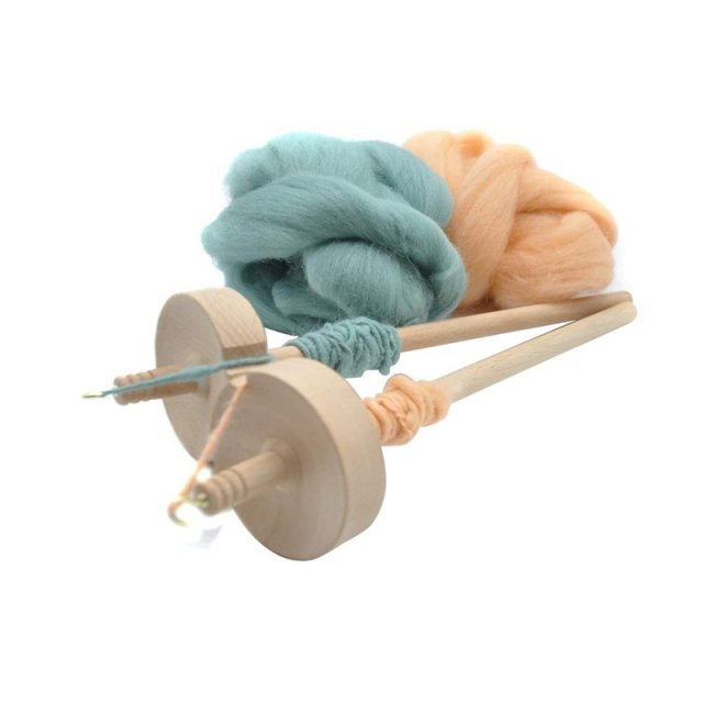 2Pcs Drop Spindle for Spinning Wool Yarn Spin Top Whorl Drop - 图3