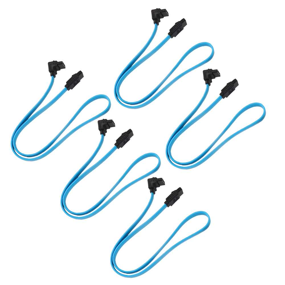 contacteur modulaire 5PCs SATA3.0 Data Cable Elbow Blue 6Gb/ - 图0