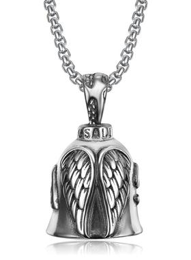 Fashion Charm Men's New Alloy Polished Bell Motorcycle Neckl