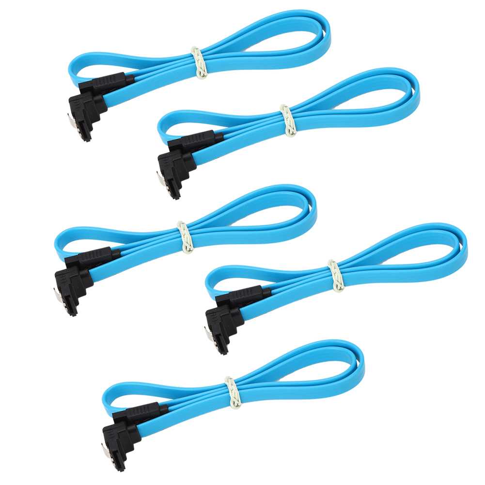 contacteur modulaire 5PCs SATA3.0 Data Cable Elbow Blue 6Gb/ - 图2