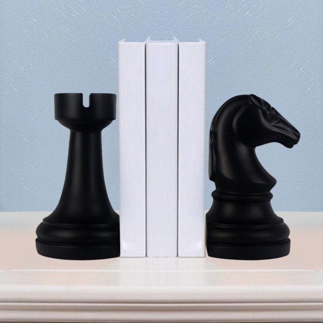 2 Pcs Set Chess Bookends Dividers Boho Office Decor Separato-图1