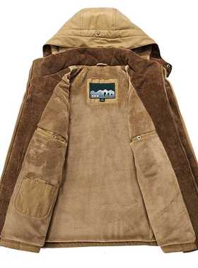 New 2022 Men's Casual Jacket Fashion Winter Parkas Male Fur