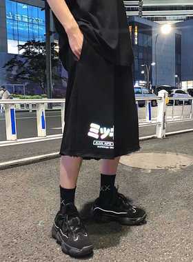 Summer Korean Fashion Casual Hip-hop Men's Shorts Setwear Ba