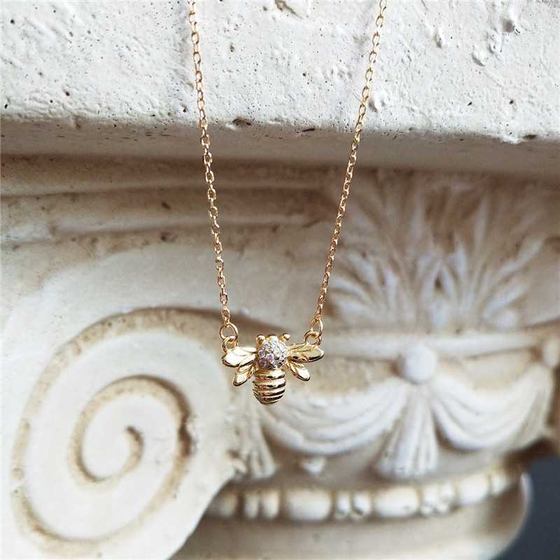 WOOZU 925 Sterling Silver Bohemian High Quality Cute Bee Hon-图3