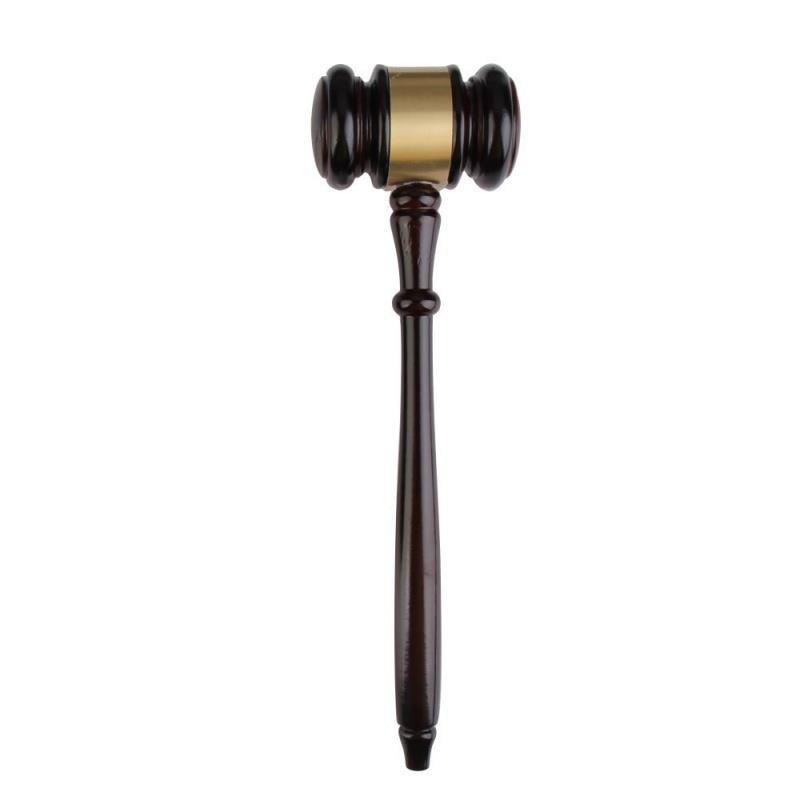 Wooden judge's gavel auction hammer with sound block for - 图3