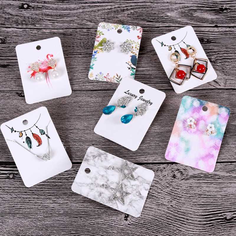 30pcs 5x7cm Earring Cards Jewelry Display Paperboard Jewelry - 图0
