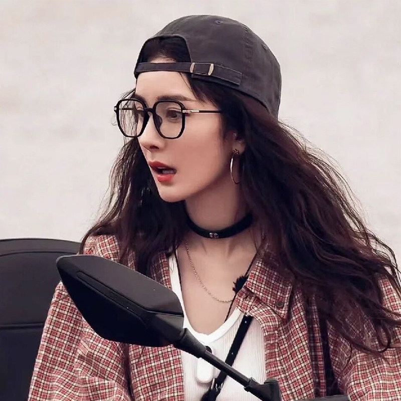 超轻方框眼镜框方圆脸适合的黑框眼镜近视素颜神器大脸显瘦网红款 - 图1