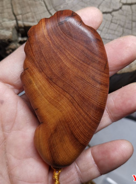 太行崖柏水泥皮黑油意境手把件