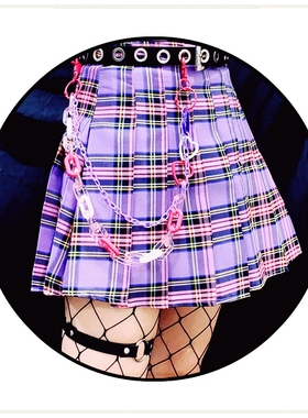 原宿辣妹亚文化少女jk土酷腰链配裙子装饰挂链朋克粉裙链y2k配饰