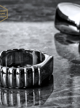 埃斯意一字镜面开口戒指