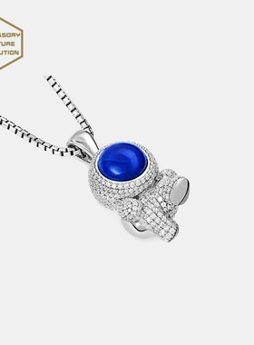 宇航员个性嘻哈吊坠项链