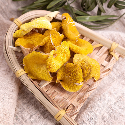 鸡油菌干货500g云南特产黄菇蘑菇黄丝菌干菌类榆黄蘑鸡油黄菌煲汤 - 图1