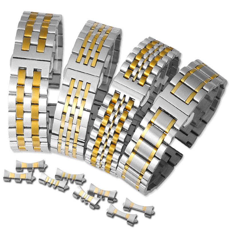 天王原装钢带男女实心不锈钢手表带 万家修表匠配件