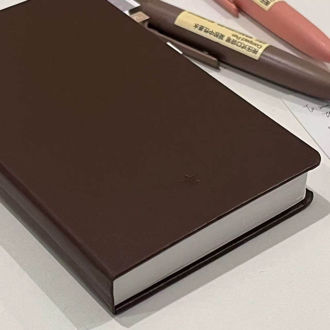 小红书同款咖色星星A6硬壳手账本学生ins简约高颜值加厚日记本子,淘宝优惠券,粉丝福利购,淘宝优惠卷