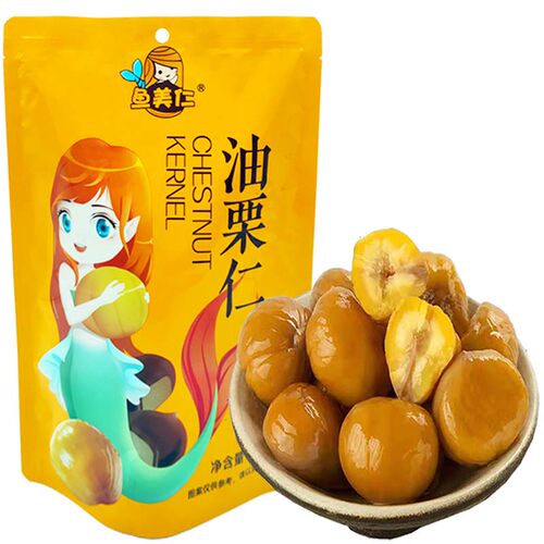 鱼美仁 油栗仁100g 栗子熟制即食板栗仁真空小包装无添加宝宝零食 - 图0