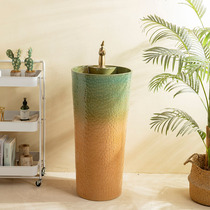 Color column basin outdoor washbasin Courtyard Villa handwashing pool Garden Balcony Toilet Column Style Wash Basin