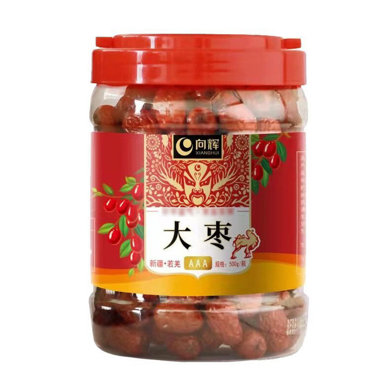 向辉大枣500g/瓶新疆若羌红枣3A级大枣非和田特级灰枣冬枣泡水喝,淘宝优惠券,粉丝福利购,淘宝优惠卷