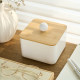 Japanese simple makeup cotton cotton swab storage box makeup remover cotton toothpick line partition box desktop cosmetic storage box
