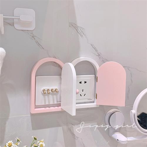 尤物少女 可爱门型开 关贴墙贴家用插座保护套开 关装饰框遮挡立 - 图2
