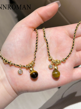 虎眼石流光葫芦手链手串