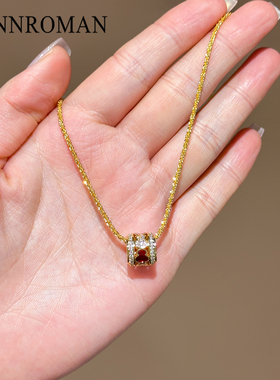 轻奢红色转运小蛮腰福禄项链