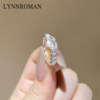 Love bow ring brushed open ring