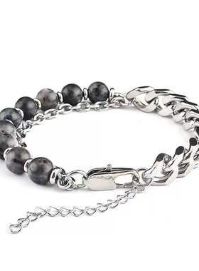 梵亚格饰品梵亚格钛钢素款手链古巴叠戴手串潮ins小众设计