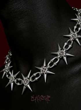 黑骨BLACKBONE316L荆棘尖刺项链