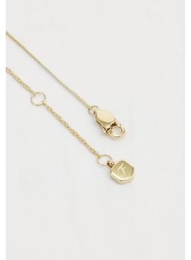 代购Fossil/化石黄金色不锈钢珍珠项链轻奢简约女款