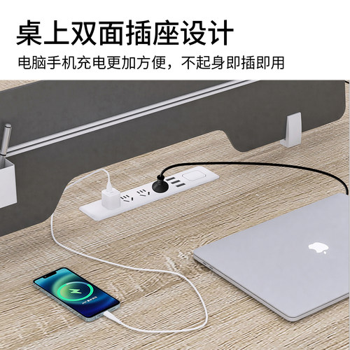 职员办公桌员工位简约现代屏风46工位四六人位办公室电脑桌椅组合 - 图1