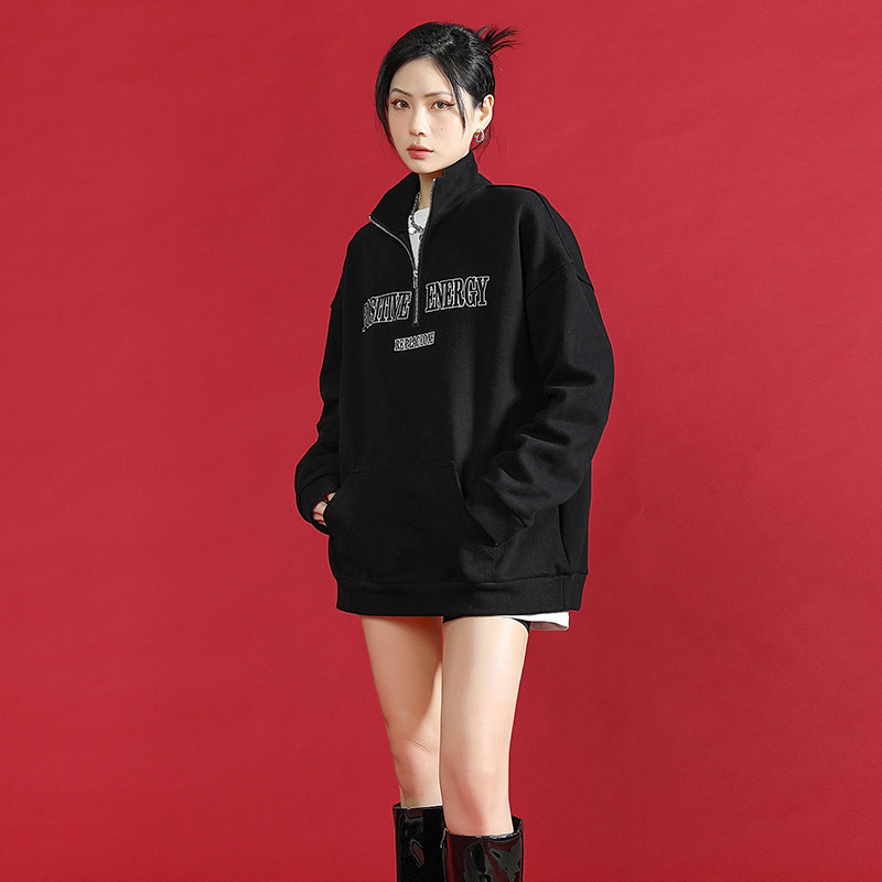 美式polo领春季2022新款字母卫衣 义寇卫衣/绒衫