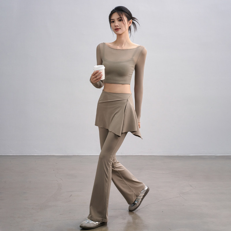 瑜伽裤女秋冬两件套外穿运动跑步喇叭裤高腰提臀普拉提训练健身裤,淘宝优惠券,粉丝福利购,淘宝优惠卷