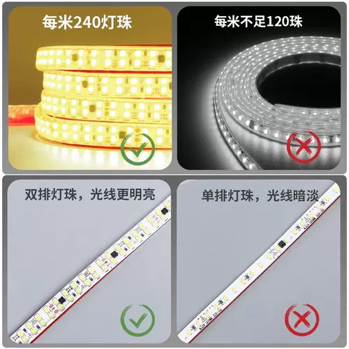 Самоклеющаяся светодиодная светодиодная лента, стенд, трансформатор, водонепроницаемая лампа, 220v