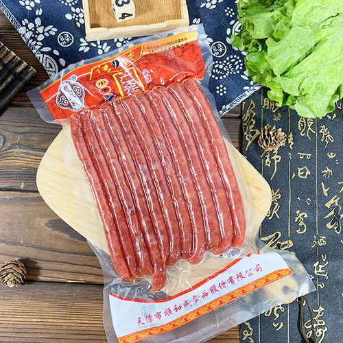 【精品】天津意来祥广味腊肠250g/袋甜口酒香即食涮煮煎广式香肠 - 图0