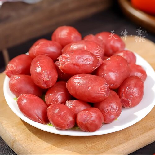 天津意来祥肉枣肠250g/袋约18个即食甜口鸡肉广味腊肠火锅麻辣烫 - 图0