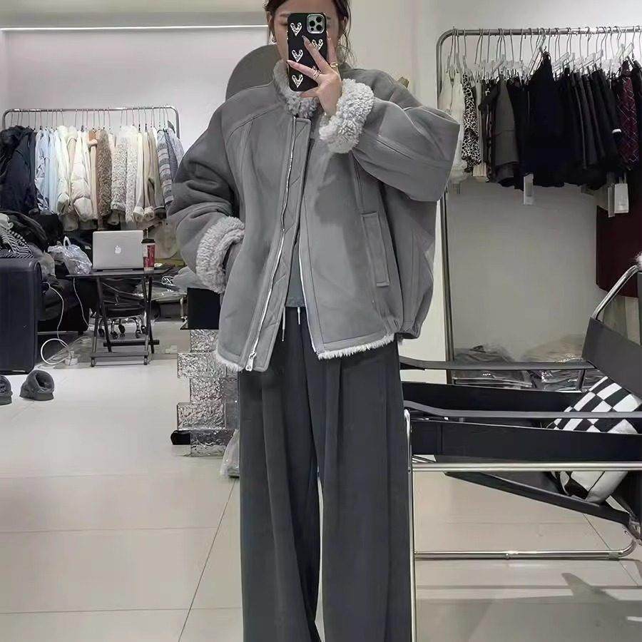 LILY MOST时尚毛绒一体保暖外套2025冬季新款百搭休闲夹克棉服女,淘宝优惠券,粉丝福利购,淘宝优惠卷