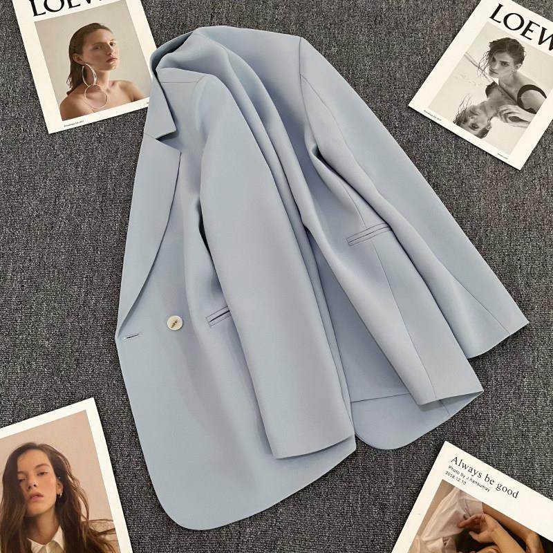 LILY MOST蓝色西装外套女新款设计感气质小众时尚潮流西服,淘宝优惠券,粉丝福利购,淘宝优惠卷