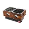 Manufacturer's commercial oden cooking machine double-cylinder electric hot spicy snacks stall equipment wooden frame oden cooking machine