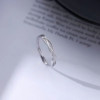 Light luxury niche couple's plain ring open ring adjustable