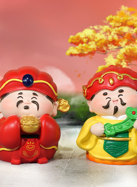 宝贝故事五路财神桌面摆件