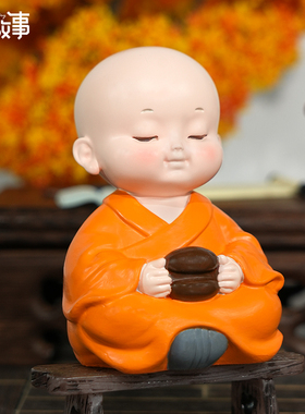 宝贝故事喜乐小和尚桌面摆件