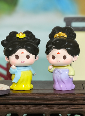 国风汉服仕女盲盒摆件