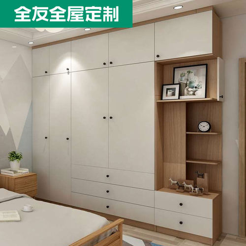 全友家居全屋定制家具 整体现代简约家装 主卧衣柜定制柜子衣帽间 - 图0