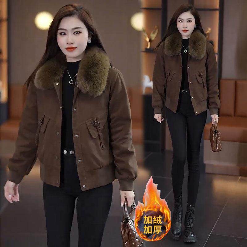 香港代购加绒加厚短外套女冬季新款时髦洋气质短款保暖夹克上衣潮,淘宝优惠券,粉丝福利购,淘宝优惠卷