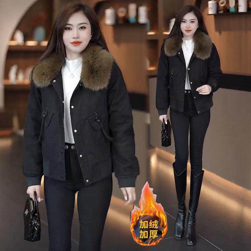 香港代购加绒加厚短外套女冬季新款时髦洋气质短款保暖夹克上衣潮,淘宝优惠券,粉丝福利购,淘宝优惠卷