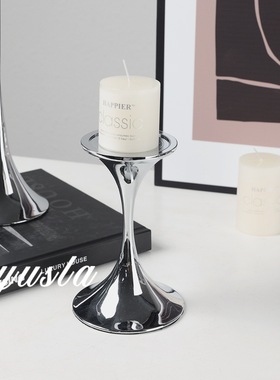 法式中古风轻奢烛台高级感客厅卧室电视柜样板间摆件桌面软装饰品