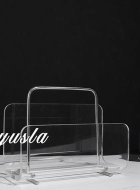 现代简约亚克力金属型手提书架书籍摆件售楼处家居书房软装饰品